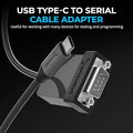 SABRENT USB-C to DB9 Serial RS-232 Adapter Cable, 3ft (CB-D9C3)