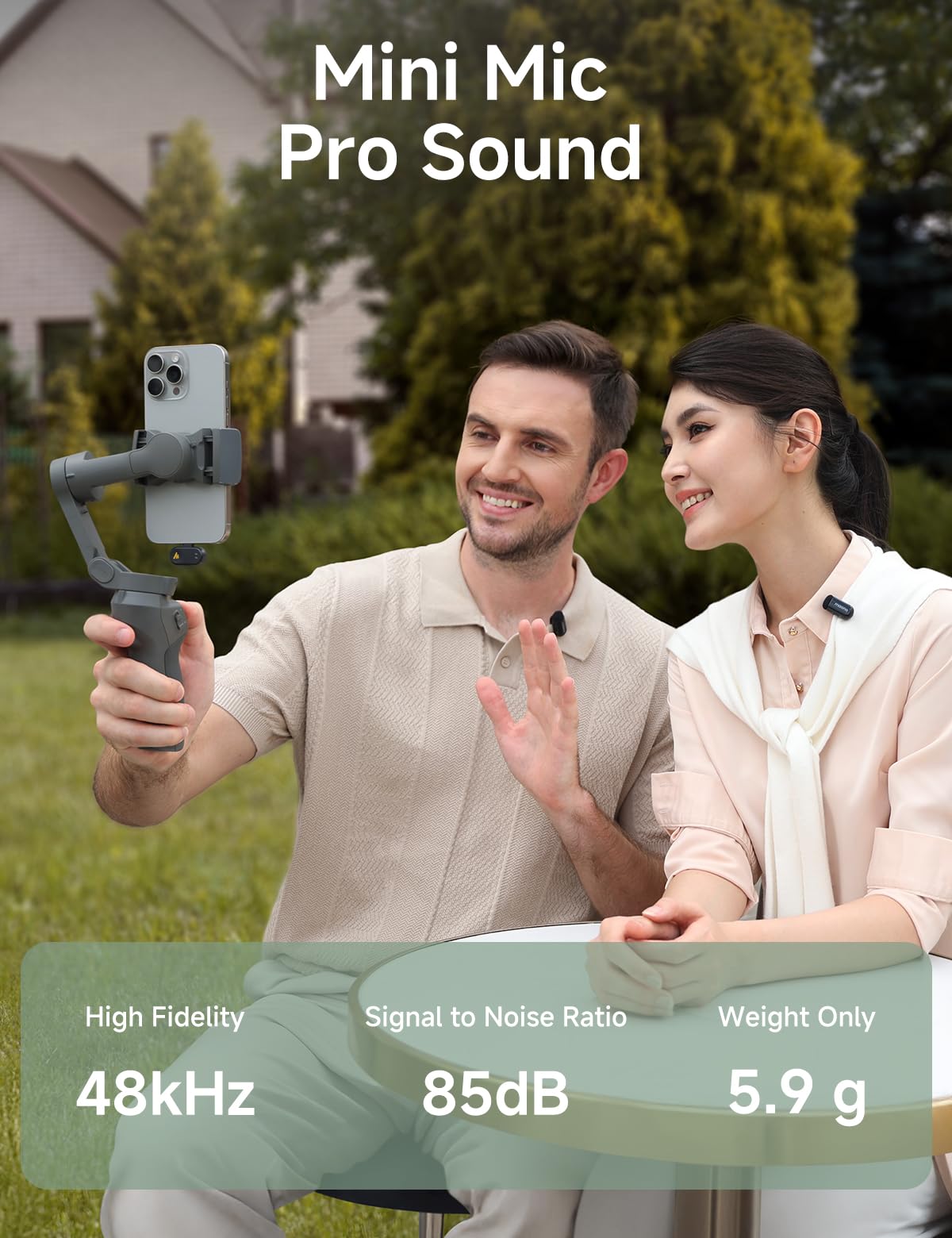 MAONO Wave T1 Mini Lavalier Microphone for iPhone/Android with USB C Plug