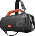 DOSS Extreme Boom Bluetooth Outdoor Speaker with 60W Mighty Sound, Deep Bass, 30H Playtime, USB-C, Bluetooth 5.3, IPX6 Waterproof with Portable Strap for Camping, Beach, Garage-Orange