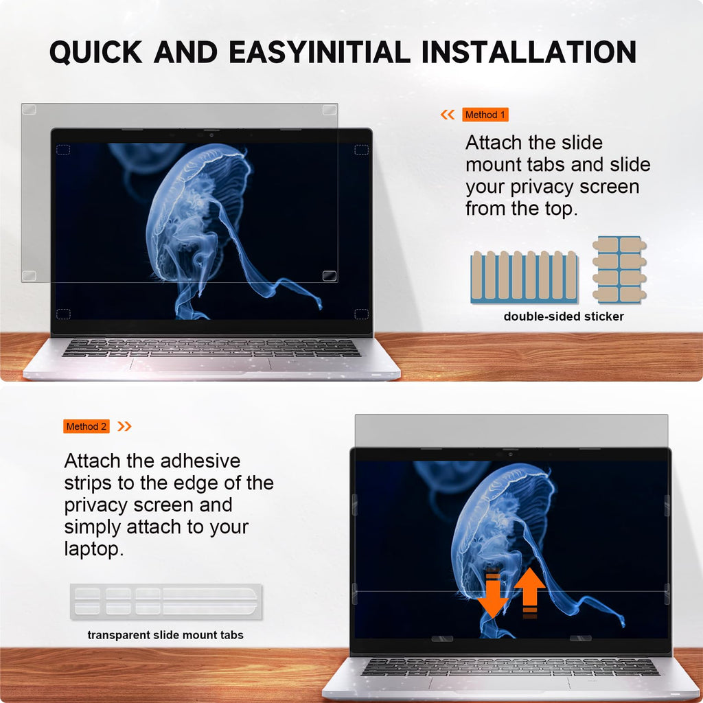 Mamol Laptop Privacy Screen 17 Inch for 16:10 Widescreen Display, Anti Blue Light Glare Filter, Removable Screen Shield, Anti-Scratch Screen Protector
