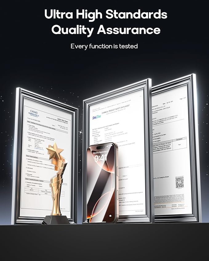 3 Pack for iPhone 12/iPhone 12 Pro Tempered Glass Screen Protector, Dust Free CABIN, Auto Positioning, Bubble Free, High Definition, Easy Installation,9H+ Hardness