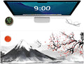 Galdas Gaming Mouse Mat Forest Background Pattern XXL XL Large Mouse Mat Long Extended Mouse Pad Desk Mat Non-Slip Rubber Mice Pads Stitched Edges Thin Pad (Ink and Wash)