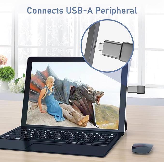 Basesailor USB C to USB Adapter 3 Pack,USBC Male to A Female 3.0 OTG MacBook Pro/Air USB Adapter,Type C Thunderbolt 4 Converter for Apple iPhone 16 15,Mac,iPad,Microsoft Surface,Samsung Galaxy S25 S24