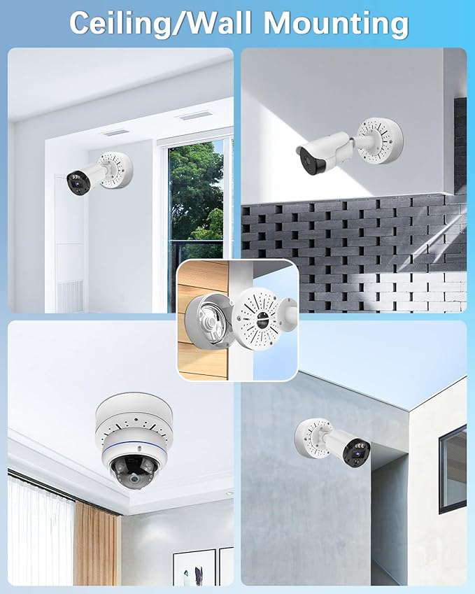 WEILAILIFE 【Compatible Almost All Cameras Type】 Security Camera Junction Box, Universial Camera Junction Box Mount Bracket, Outdoor Security Camera Mount, CCTV Metal Junction Box(2 Pack)