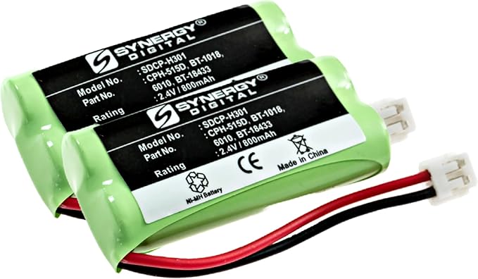 Synergy Digital Cordless Phone Battery, Compatible with AT&T-Lucent SL82218 Cordless Phone Includes: 2 x SDCP-H301 Batteries