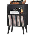 Lerliuo Record Player Stand, Black Turntable Stand Holds up to 160 Albums