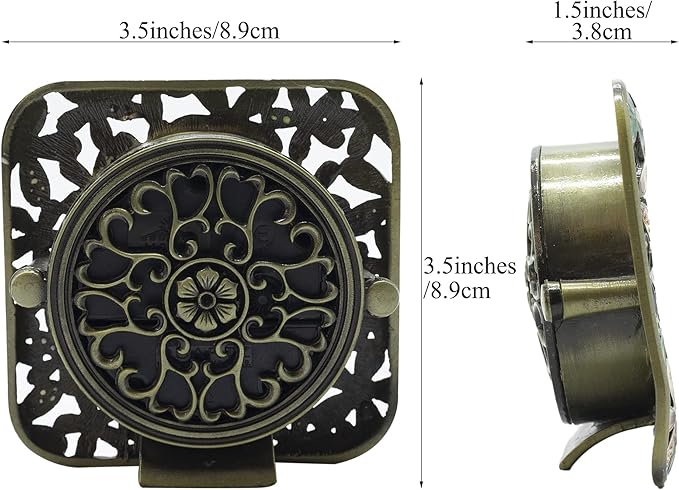 Decorative Mini Table Clock, Vintage Metal Silent Analog Quartz Battery Operated Table Top Clock for Living Room Decor Shelf