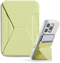 MOFT Magnetic Wallet Stand Compatible with iPhone 16/15/14/13/12 Series, Angle Adjustment & Magsafe Compatible MOVAS Phone Stand,Soft Avocado