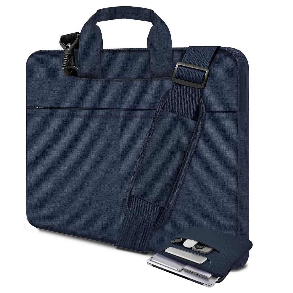 Hseok Laptop Case 15.6 inch Shoulder Bag with Strap,Black