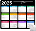 Hokafenle Mouse Pad, Black 2025 Calendar Mouse Pad, Premium-Textured Square Waterproof Mouse Mat Non-Slip Rubber Base MousePads for Office Laptop Home