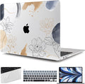 TWOLSKOO Compatible with MacBook Pro 13 inch Case 2022 2021 2020-2016 A2338 M2/M1 A2251 A2289 A2159 A1989 A1706, Plastic Hard Shell Cover & Keyboard Skin & Screen Protector, Florals X450
