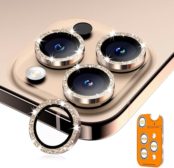 Wumigoo Camera Lens Protector for iPhone 16 Pro Max/16 Pro- Glitter Desert