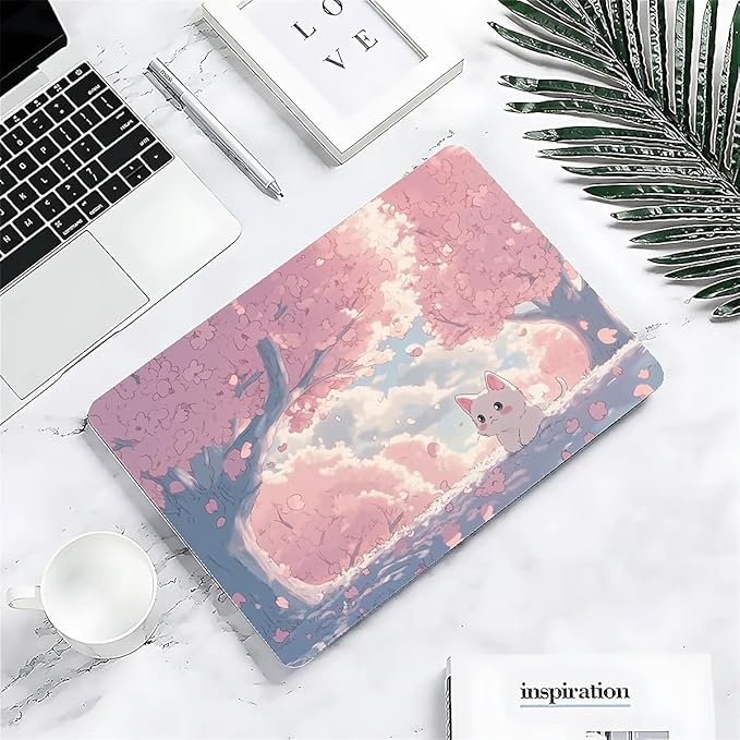 Compatible with MacBook Air 13.3 13.6 Inch Case 2022 2021 2020 2019 Plastic Hard Shell Case Cover,13.3 Air (A1932/A2179/A2337), Cute Cat
