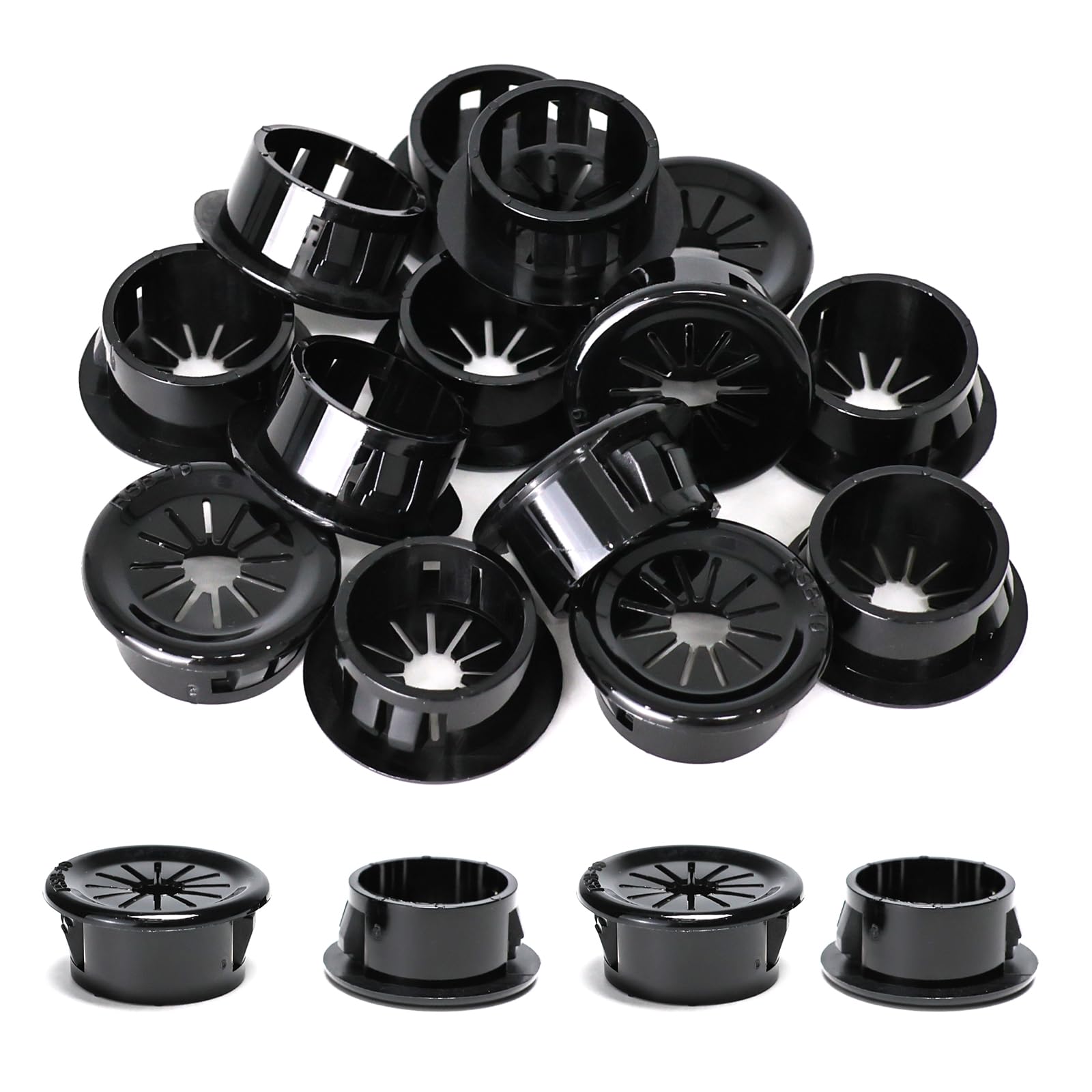 BOPOREAE Cable Grommet, Snap Bushing 3/4" (19 mm) Mounting Diameter
