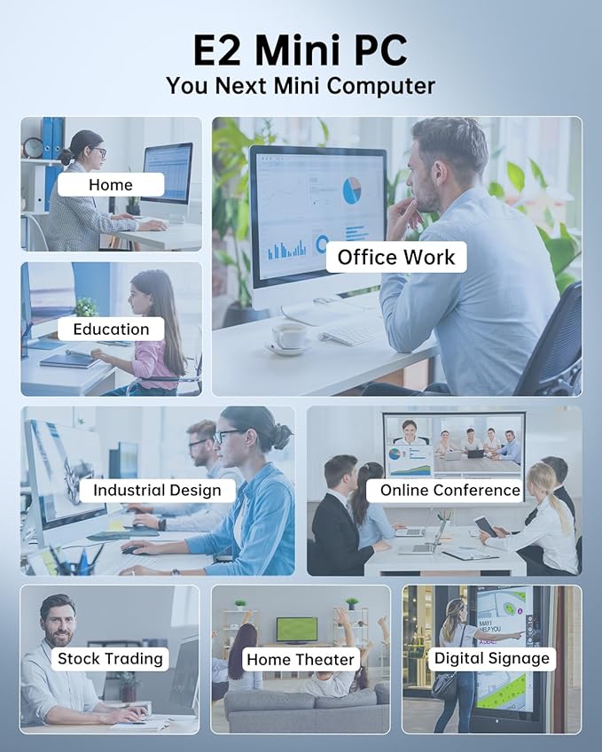 KAMRUI Essenx E2 Mini PC Computers 11 Pro Twin Lake N150, 8GB RAM 256GB M.2 SSD, Micro PC Support 4K Triple Display/USB3.2/WiFi/BT/DP/Gigabit Ethernet Mini PC Home/Office