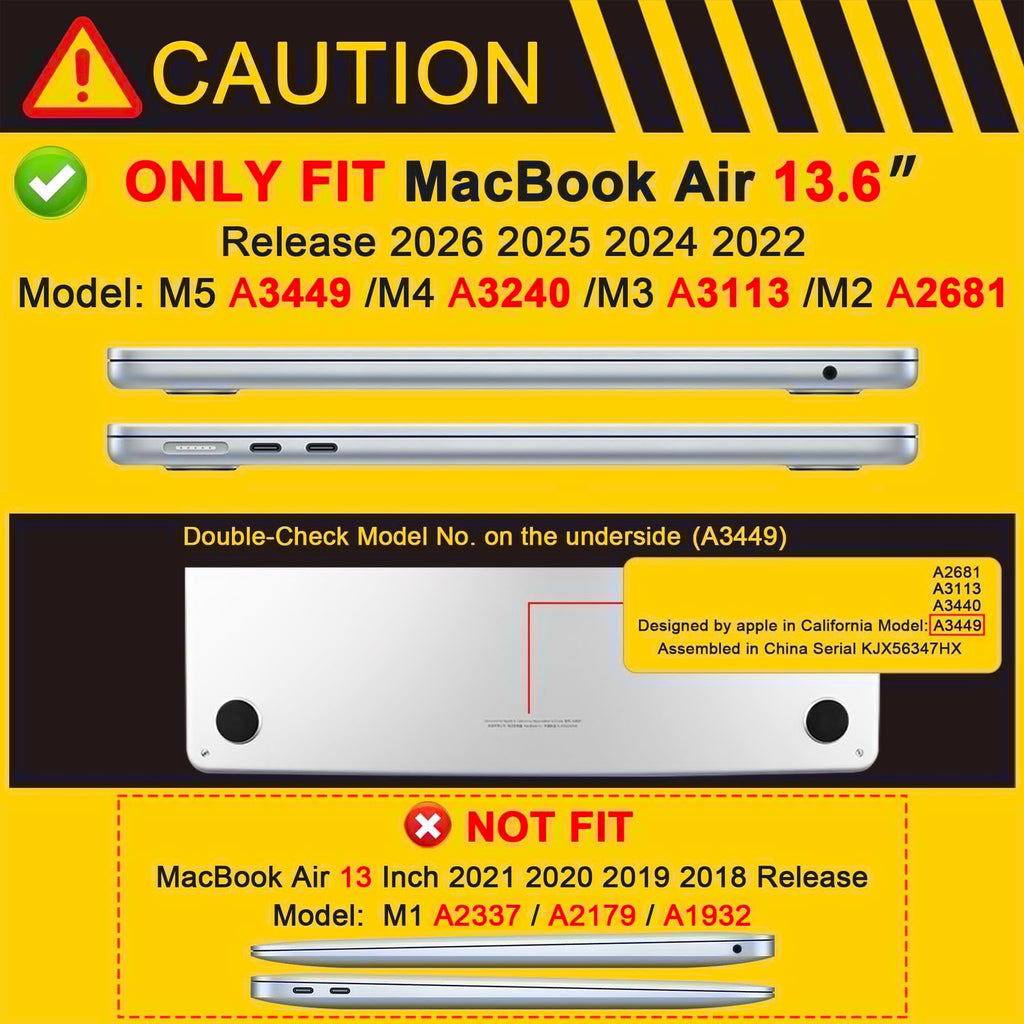 MEEgoodo Case for M5/M4/M3/M2 MacBook Air 13 inch Case 2026 2025 2024 2022, Fit Model A3449/A3240/A3113/A2681, Laptop Hard Shell Compatible with MacBook Air 13.6-inch, Pink Composition Book