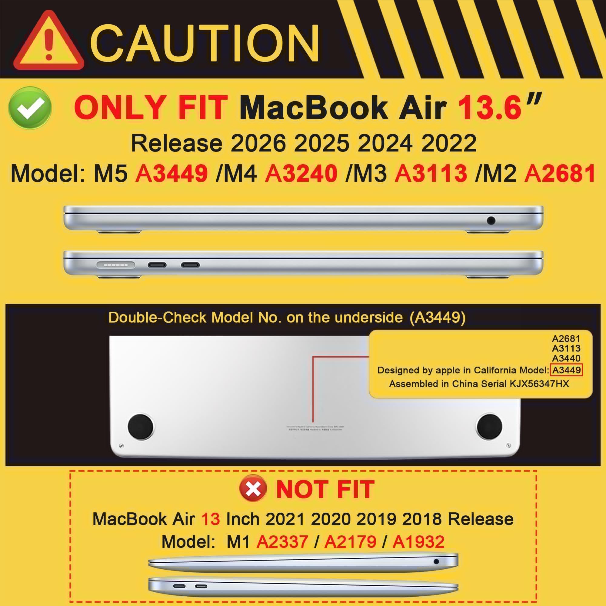 MEEgoodo Case for M5/M4/M3/M2 MacBook Air 13 inch 2026 2025 2024 2022, Fit Model A3449/A3240/A3113/A2681, Case Compatible with MacBook Air 13.6-inch, Floral 33