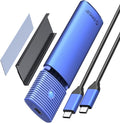ORICO M.2 NVMe SATA SSD Enclosure Adapter Tool-Free, USB C 3.2 Gen 2 10Gbps NVMe, 5Gbps NGFF SATA PCIe M-Key(B+M Key) 2230/2242/2260/2280, Aluminum External M2 Reader Support UASP Trim- PWDM2-BL