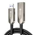 Active Optical USB 3.0 Extension Cable Fiber Optic Type A Male to Female USB Extension Cord USB Extender 5Gbps Data Transfer for Webcam,Gamera, USB Hub, Keyboard, Hard Drive, Printer(50ft)