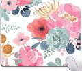 Mouse Pad, Premium-Textured Mouse Mat, Non-Slip Rubber Base Mousepad for Laptop, Computer & PC,9.5×7.9 in,Pink Green Flower