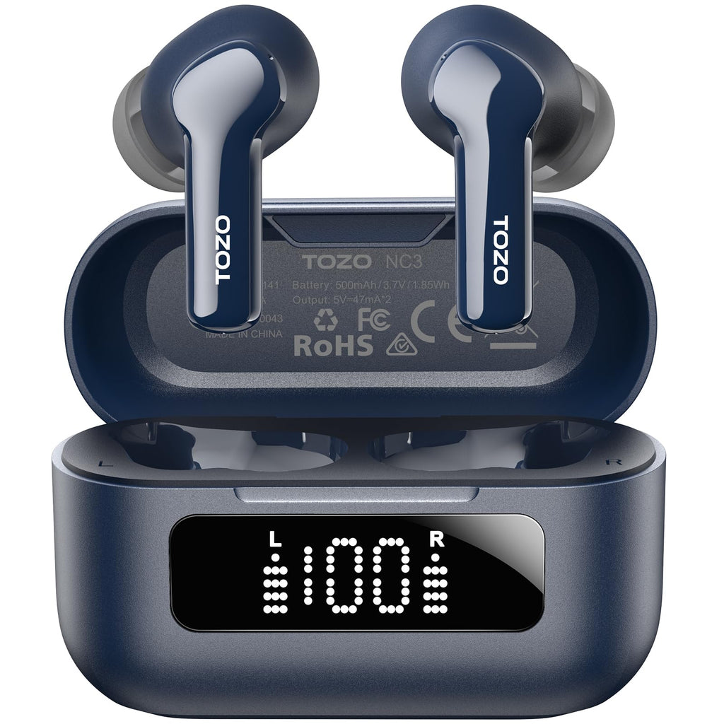 TOZO Hybrid Active Noise Cancelling in Ear Wireless Earbuds, 68H Playtime