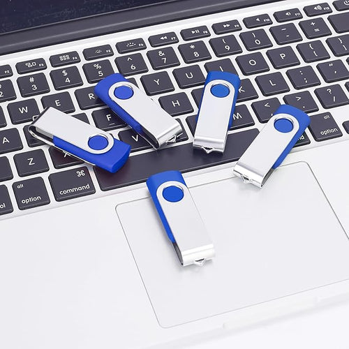 256MB Bulk Flash Drive 50 Pack EASTBULL FAT32 USB 2.0 Drive Pack (Blue)