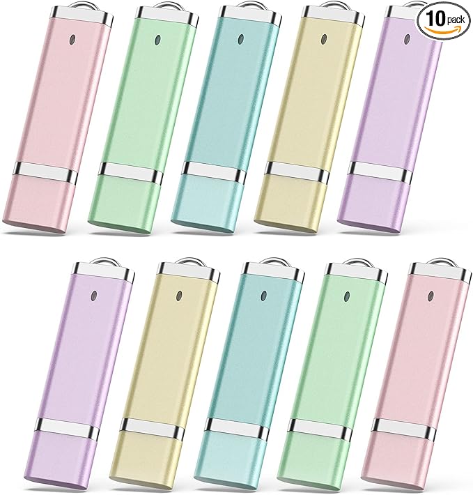 KEXIN 10 Pack 8GB Flash Drive USB Drive Thumb Drive 8 GB USB Flash Drive Jump Drive 8G Flash Drives Photo Memory Stick Pen Drive Zip Drive Coloful