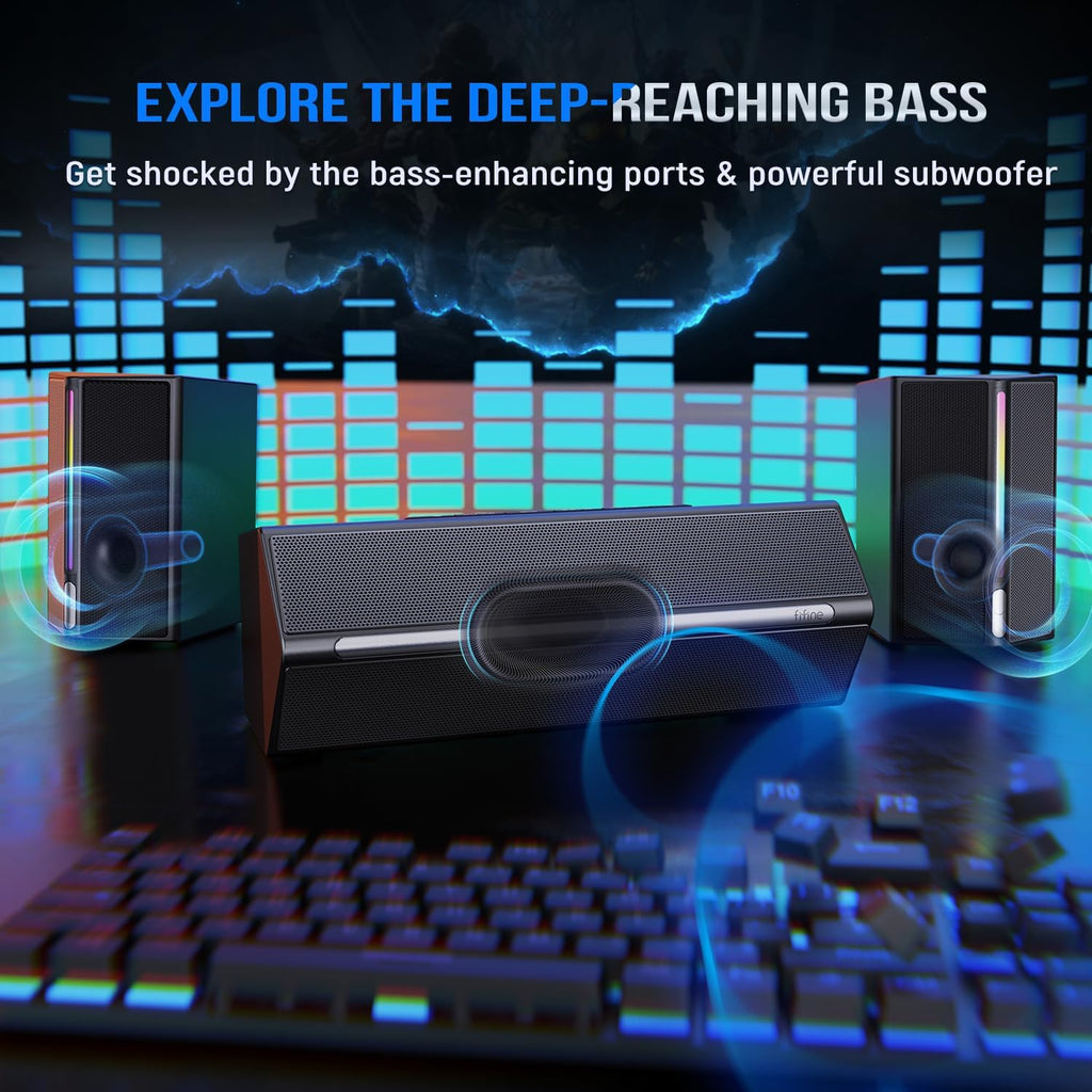 FIFINE AmpliGame A22 2.1 Gaming Computer Speakers with Subwoofer Bluetooth