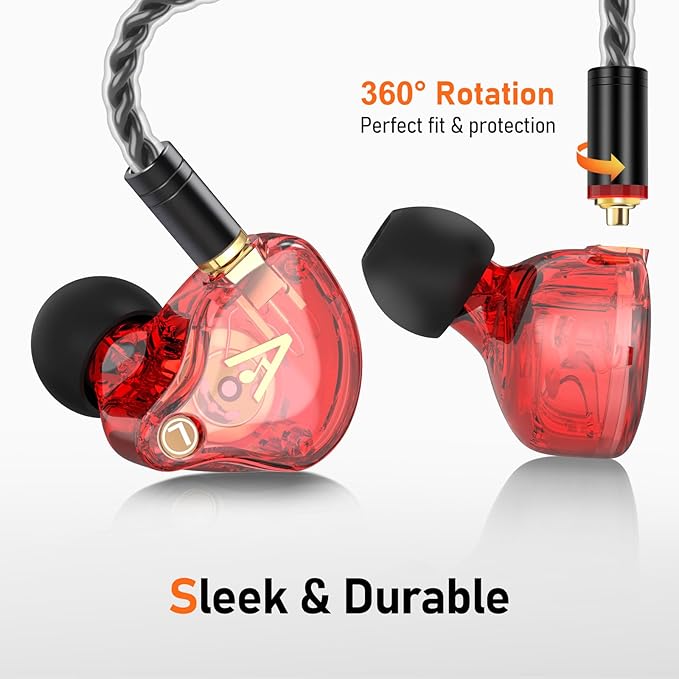 Vibes 202MC USB-C Wired Earbuds - HiFi in Ear Headphones - USBC for iPhone 16/15 - Noise-Isolating Ear Buds w/ Mic - Clear Sound, Deep Bass & Comfort-Fit Earphones - Silver Plated Cord, Carrying Case