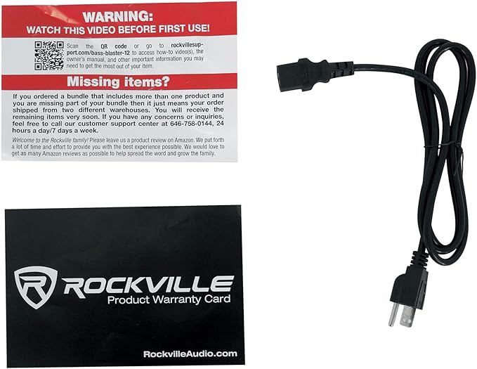 Rockville BASS Blaster 12 800W Powered Home Audio Subwoofer, 12" High-Grade Woofer with Y30 Magnet, Adjustable Crossover, RCA/Speaker Inputs, LED Lighting, for Home Theater & Music
