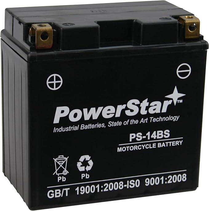 Powersports Battery - Replaces: YTX14-BS, ETX14, ES14BS, GTX14-BS, UTX1