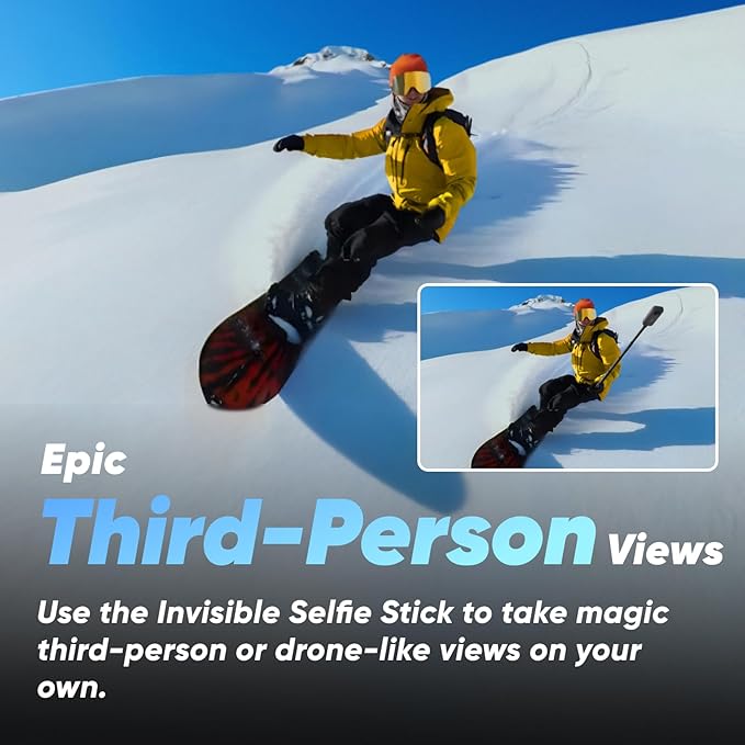 Insta360 X3 Starter Bundle - Waterproof 360° Action Camera with 1/2 Inch Sensor, 5.7K 360°, 72MP 360° Photos, Stabilisation, 2.29" Touch Screen, Vibration Feedback, AI Editing, Live Streaming