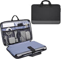 11.6-12.9 Inch Waterproof Laptop Bag Sleeve for Women Men Business Briefcase with Organizer for Acer Chromebook Spin 311, Lenovo Chromebook C330, Samsung Chromebook 4, HP ASUS Dell Surface Case, Black