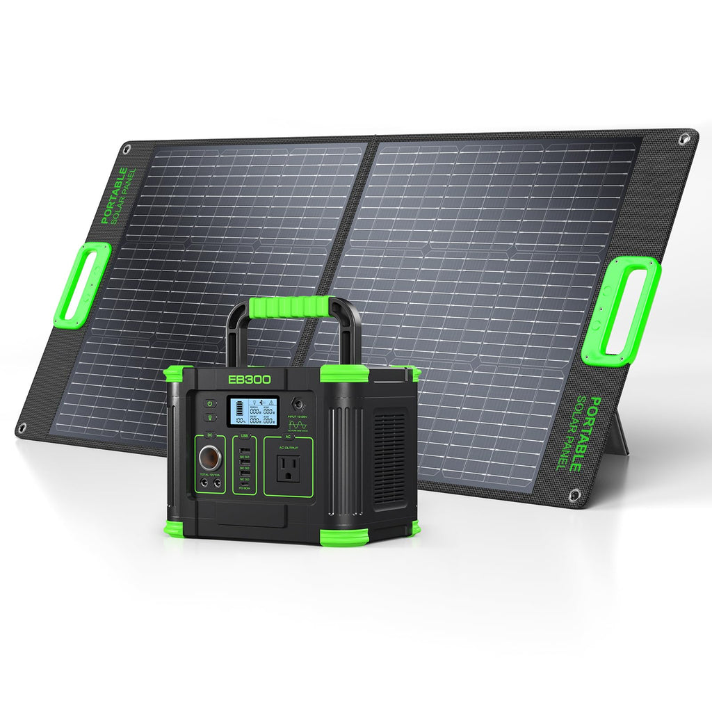 GRECELL 330W Portable Power Station with 100W Solar Panel