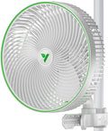 VIVOSUN AeroWave E9 Grow Tent Fan 9", EC Motor, WiFi-Controllable, US Patented Auto Oscillating Clip fan, IP54 Weatherproof, Strong Airflow & Quiet for Hydroponic Ventilation Circulation, White