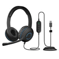 Cyber Acoustics AC-5008 USB-A Headset with in-Line Volume Control, 10 Pack