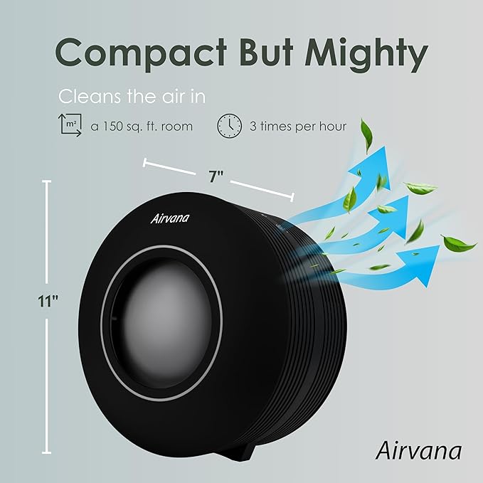 Capri Series Tabletop Air Purifier, Black
