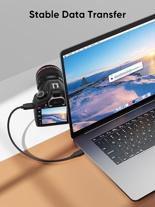 CableCreation 4FT*2 USB C to Micro B Cable,10Gbps Speed External Hard Drive Braided,USB 3.1 Type C to Micro B Work for iPhone 15/16,Seagate WD Westgate My Passport,MacBook Pro, iPad/Tablet,Black