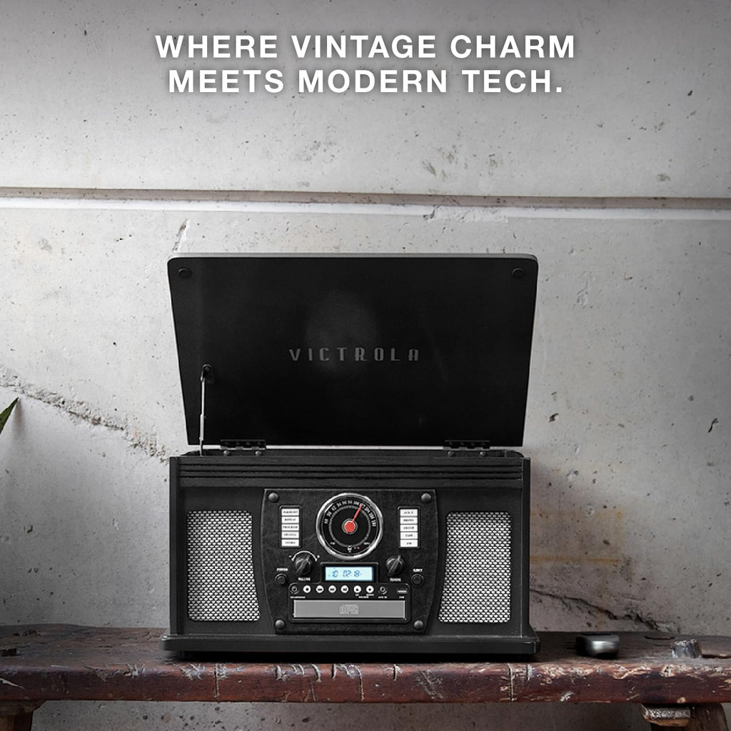 Victrola Navigator - 8-in-1 Bluetooth Record Player - Black