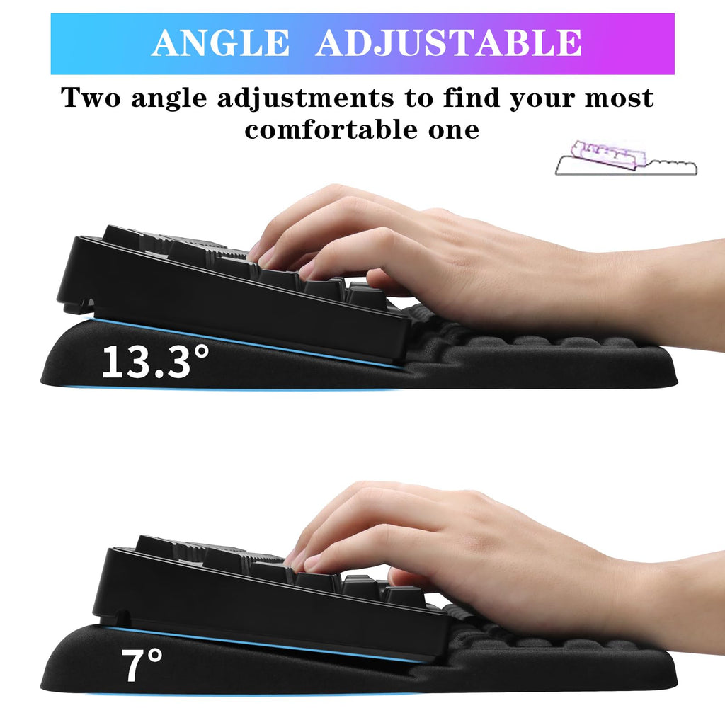 Ergonomic Computer Keyboard Stand with Wrist Rest Support Pad, 02-Black
