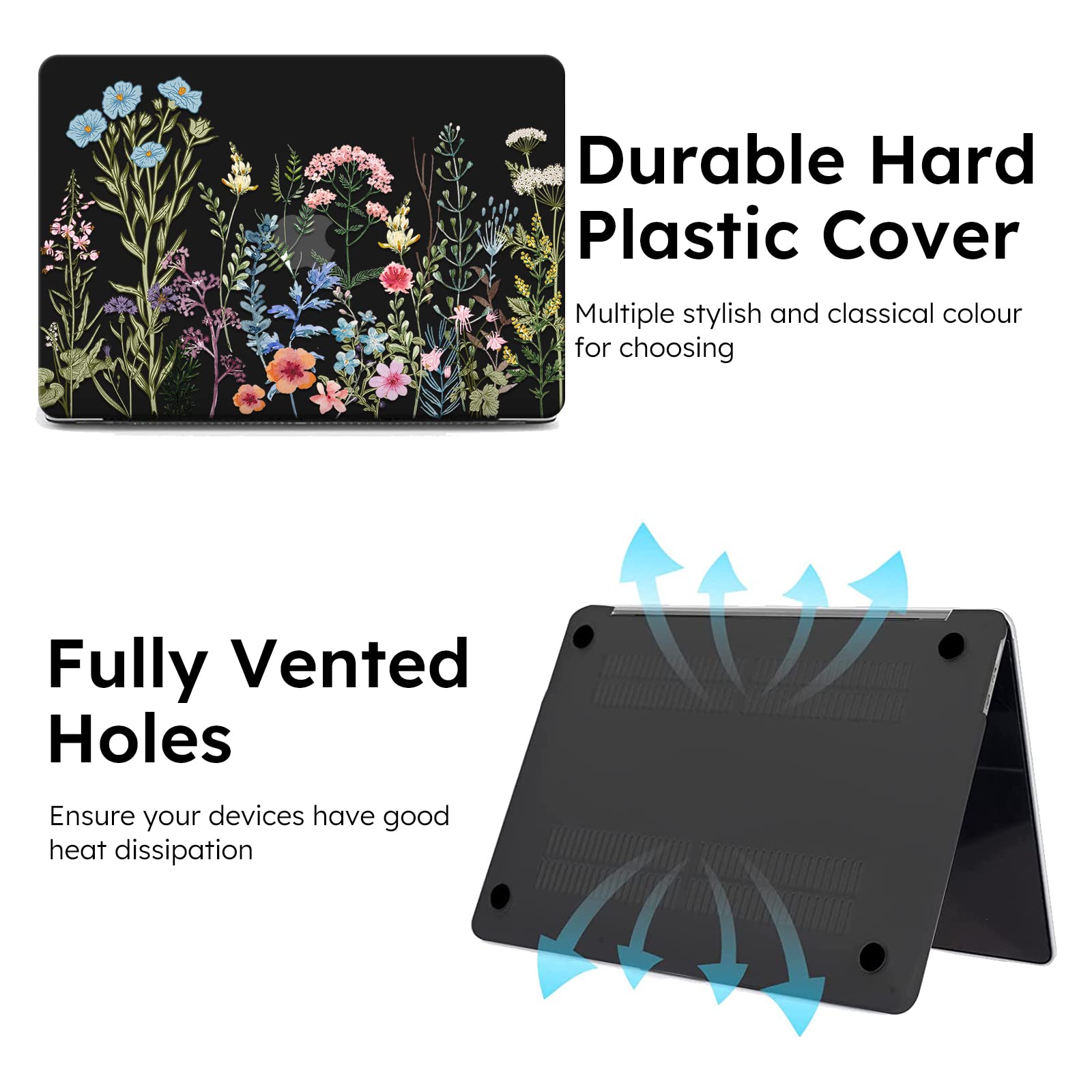 iCasso MacBook Air 13 Inch Hard Shell Case M4 2025 A3240 Weed Pattern