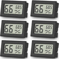 Vaikby 6-Pack Mini Digital Thermometer Hygrometer, Indoor Humidity Monitor, Temperature Humidity Gauge Meter with Fahrenheit (℉) for Humidors, Greenhouse, Garden, Cellar, Closet, Fridge