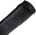 Braided Wire Loom Mesh Woven Self-Wrapping Split Sleeving for Automotive Wires/Audio Video Cable/Multi-Cable Strings (1/2" - 16 Feet)