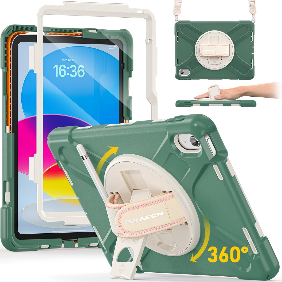 BRAECN iPad mini 5 Case, iPad mini 4 Case - Green