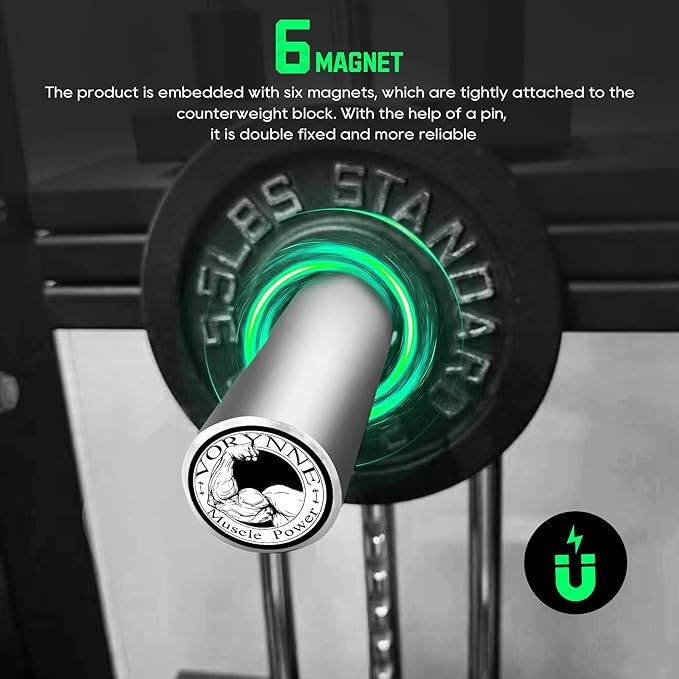 Weight Stack Pin Extender for Gym Cable Machine & Home Gym, Ø10 mm ＆ Ø8 mm, Allowing Additional Olympic Weight Plates, Made of Durable Steel for Secure and Long-Lasting Use