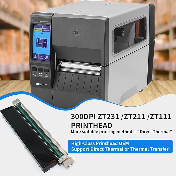 P1123335-013 New Printhead for Zebra ZT231 ZT211 ZT111 Thermal Industrial Printer |High-Class-Replace| 300dpi