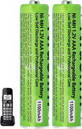 2 Pack NI-MH AAA Rechargeable Battery for Panasonic, 1.2V 1100mah AAA Rechargeable Batteries for Panasonic Cordless Phones Handset, Remote Controls, Electronics