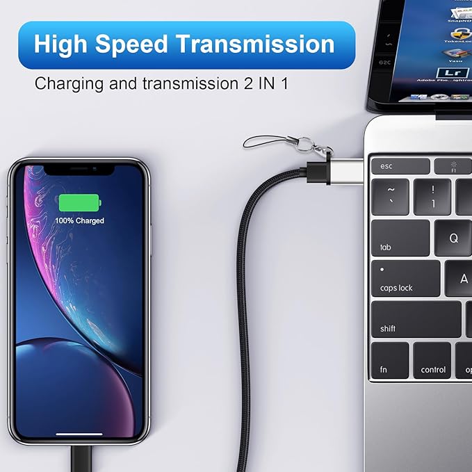USB C Female to USB Male Adapter 3 Pack, OTG Converter, Type C to USB A Charger Cable Converter Compatible for Apple Watch iPhone 16 15 14 13 AirPods 3 MacBook Samsung S24 Nintendo Switch Car
