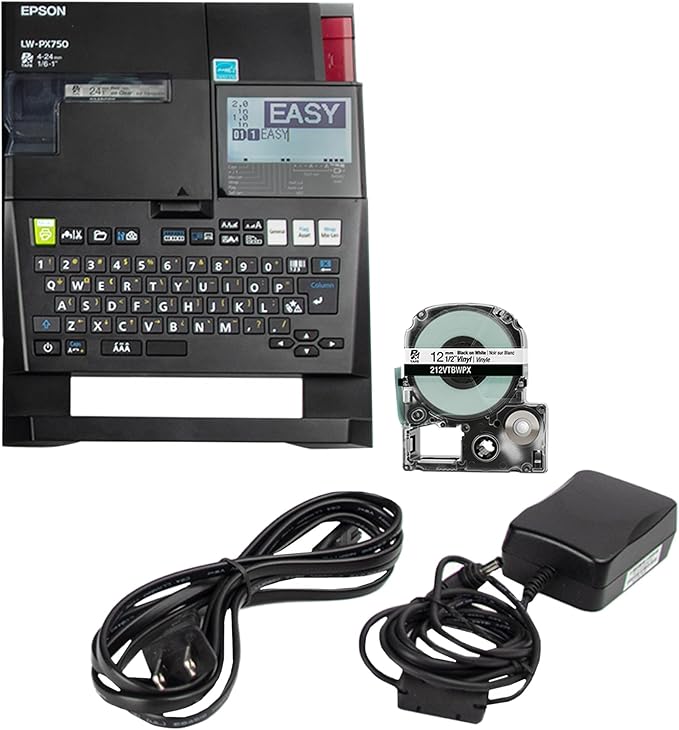 LABELWORKS Epson LW-PX750 Industrial Label Maker Kit - Complete Kit with Accessories, Compatible with Large Variety of Tape Types, Portable Handheld Label Printer