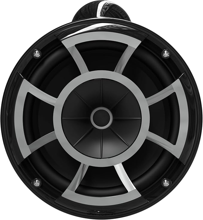wet sounds Rev 8 Black V2 Revolution Series 8" Black Tower Speakers w/Swivel Clamp Base Mount